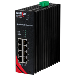 Red Lion 1000-POE4+ Injector 22-49VDC DIN Rail Mount