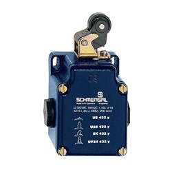 Schmersal 101055024 Position Switch Offset Roller Lever 1NO-1NC Die Cast Light Alloy Silver Contact