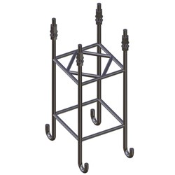 DEHN 103040 Bucket Foundation 472mm 472mm W 324mm D 870mm H M24 x 4mm Steel