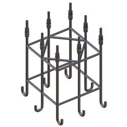 DEHN 103041 Bucket Foundation 662mm 662mm W 870mm H M24 x 8mm Steel