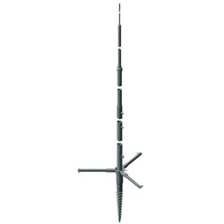 DEHN 103122 Telescopic Lightning Protection Mast 10mm Round Direct Mount 7m H SS Aluminium
