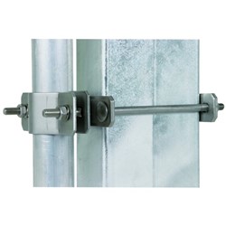 DEHN 105376 Railing Clamp 12mm W 4mm D 23mm H M8 x 40mm M8 x 150mm Stainless Steel