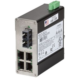 Red Lion 105FX-SC Unmanaged Industrial Ethernet Switch (4) 10/100 Base-TX (1) 100 Base-FX -Port