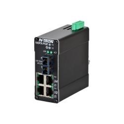 Red Lion 105FXE-SC-15-POE Unmanaged Industrial PoE Switch FX Port-SC 4 46-49VDC DIN Rail Mount
