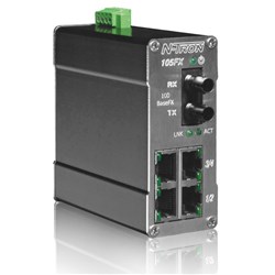 Red Lion 105FXE-ST-15 Unmanaged Industrial Ethernet Switch (4) 10/100 Base-TX (1) 100 Base-FX -Port