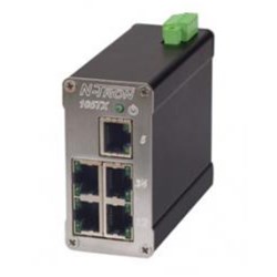 Red Lion 105TX Industrial PoE Ethernet Switch 10-30VDC DIN Rail Mount