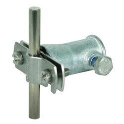 DEHN 106128 Conductor Holder Screw Clamp Mount 6mm W 3mm D 6mm H M6 x 14mm M8 x 12mm Die Cast Zinc