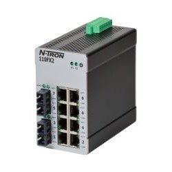 Red Lion 110FX2-SC Industrial Ethernet Unmanaged Switch (8) 10/100 Base-TX RJ45 (2) 100 Base-FX -Port