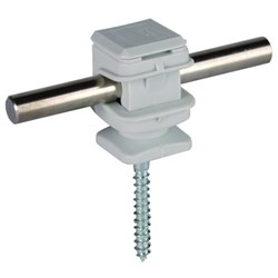 DEHN 204006 Conductor Holder 5 x 50mm Snap Clamp Mount 16mm L 3mm W 7mm H M8 Plastic RAL 7035 Grey