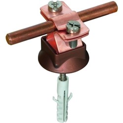 DEHN 274167 Conductor Holder With Plastic Base and Fixing 5x50mm 8x40mm Screw Clamp Mount 9mm H M8 Plastic