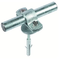 DEHN 275260 Rod Holder W/Cover Plate 5 x 50mm 8 x 40mm Plastic Dowel M8 Die Cast Zinc