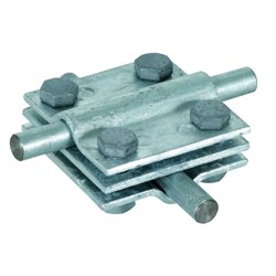 DEHN 319201 Cross Unit M8 x 25mm Screw 60mm W 3mm D 60mm H Steel