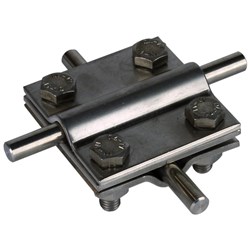 DEHN 319209 Cross Unit M8 x 25mm Screw 60mm W 3mm D 60mm H Stainless Steel