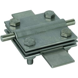 DEHN 319229 Cross Unit M8 x 30mm Screw 70mm W 3mm D 70mm H Stainless Steel