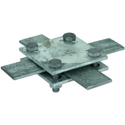 DEHN 320044 Cross Unit Without Intermediate Plate M8 x 30mm Screw 70mm W 3mm D 70mm H Steel