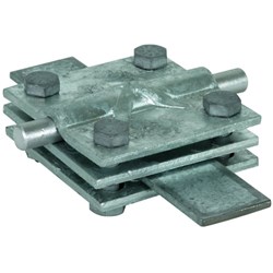 DEHN 321045 Cross Unit M8 x 30mm Screw 70mm W 3mm D 70mm H Steel