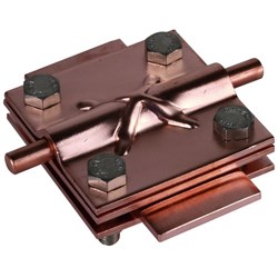 DEHN 321047 Cross Unit M8 x 30mm Screw 70mm W 3mm D 70mm H Copper