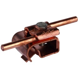 DEHN 339057 Gutter Clamp W/Double Cleat 8-10mm M8 x 20mm M8 x 25mm Screw Copper