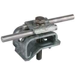 DEHN 339110 Gutter Clamp W/Double Cleat 8-10mm M8 x 60mm Screw Steel