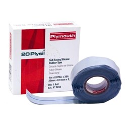Plymouth 3455 Silicone Rubber Tape 25mm W 9.1 m L Black Silicone Rubber