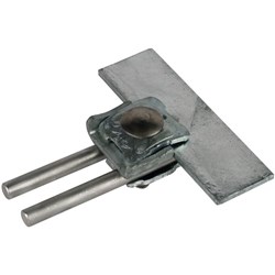 DEHN 365010 Seam Clamp W/Double Cleat 0.7-8mm M8 x 40mm Screw Steel