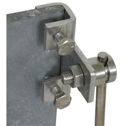 DEHN 372229 Horizontal Connection Clamp W/KS Connector 3-18mm M8 x 25mm Screw Stainless Steel