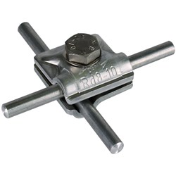 DEHN 390551 MV Clamp W/Screw and Spring Washer 8-10mm M10 x 30mm Screw Aluminium