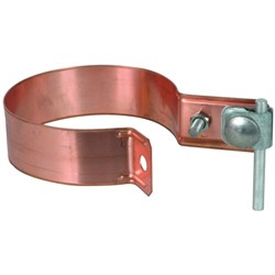 DEHN 420207 Downpipe Clamp W/Clamping Frame 100mm M8 x 25mm M10 x 30mm Screw Copper Steel