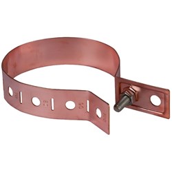 DEHN 423017 Downpipe Clamp 60-100mm 10.5mm M8 x 25mm Screw Copper