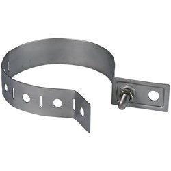 DEHN 423019 Downpipe Clamp 60-100mm 10.5mm M8 x 25mm Screw Stainless Steel