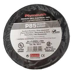 Plymouth 4311 Premium PVC Tape 50mm W 20 m L Black