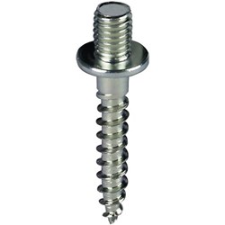 DEHN 528870 Wood Screw W/Threaded Head 73mm L 2mm W 7mm H M8 Steel