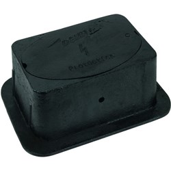 DEHN 549000 UF Test Joint Box 300mm W 120mm D 220mm H Galvanized Corrugated Iron Black