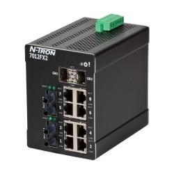 Red Lion 7012FXE2-ST-15 Industrial Ethernet Switch 8x10/100 Base-TX RJ45 2x100 Base-FX 2xGigabit 10-49VDC
