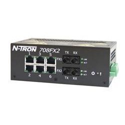 Red Lion 708FXE2-ST-80 Managed Industrial Ethernet Switch 6 x 10/100 Base-TX RJ45 2 x 100 Base-FX -Port 10-30VDC