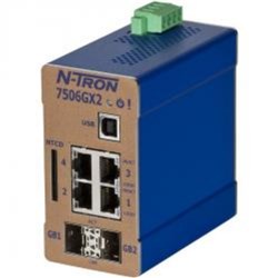 Red Lion 7506GX2 Managed Industrial Ethernet Switch 4 x 10/100/1000 Base-TX RJ45 2 x Gigabit -Port 10-49VDC