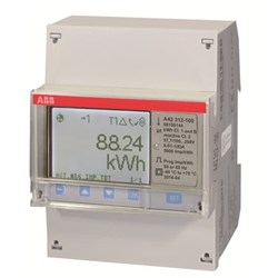 ABB A42-312-100 Electricity Meter 6A 1PH 2 Digital Inputs/Outputs I/OPulse Silver