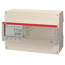 ABB A43-312-100 ThreePHase Electricity Meter 80A 3PH 2 Digital Inputs/Outputs I/O Silver