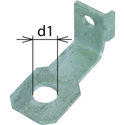DEHN ABEXFSIF1W18 Angled Connection Bracket 18mm Hot Dip Galvanized Steel