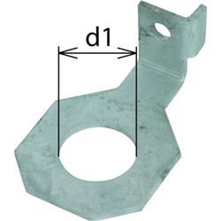 DEHN ABEXFSIF1W30 Angled Connection Bracket 30mm Hot Dip Galvanized Steel