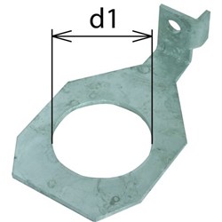 DEHN ABEXFSIF1W56 Angled Connection Bracket 56mm Hot Dip Galvanized Steel