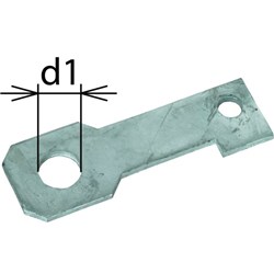 DEHN ABEXFSIF3G22 Flat Connection Bracket 22mm Hot Dip Galvanized Steel