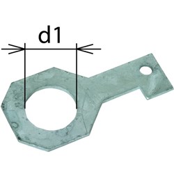 DEHN ABEXFSIF3G36 Flat Connection Bracket 36mm Hot Dip Galvanized Steel