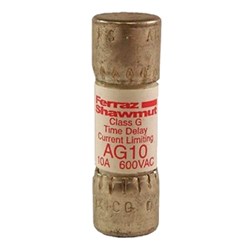 Mersen AG6 Power Fuse 6A 600VAC Class G Ferrule 10mm x 33mm 100kA Interrupt Time Delay