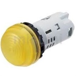 IDEC AP22M-2QHY Pilot Light Yellow 120VAC 22mm Dia Mount Hole