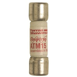Mersen ATM12 Fast-Acting Midget Fuse 12A 600VAC/DC 0.41 in Dia 1.5 in L 100kA Interrupt Ferrule