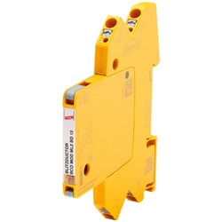 DEHN BCOML2BD12 Modular Arrester 3kA 1.5kA 0.75A 10.6/15VAC/DC Push-In 35mm DIN Rail 89.7mm L IP20