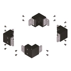 Elsteel BFC10000 Base Corner 100 x 100mm 100H 2mm Thick Mild Steel RAL9005 Black