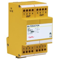 DEHN BVTRS4855 Surge Arrester 0.8kA 10kA 10kA 6VDC Screw 35mm DIN Rail IP20