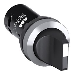 ABB C2SS3-30B-20 Compact Selector Switch Black 24 to 300V 2Position 2NO Non-Illuminated Momentary Short Handle